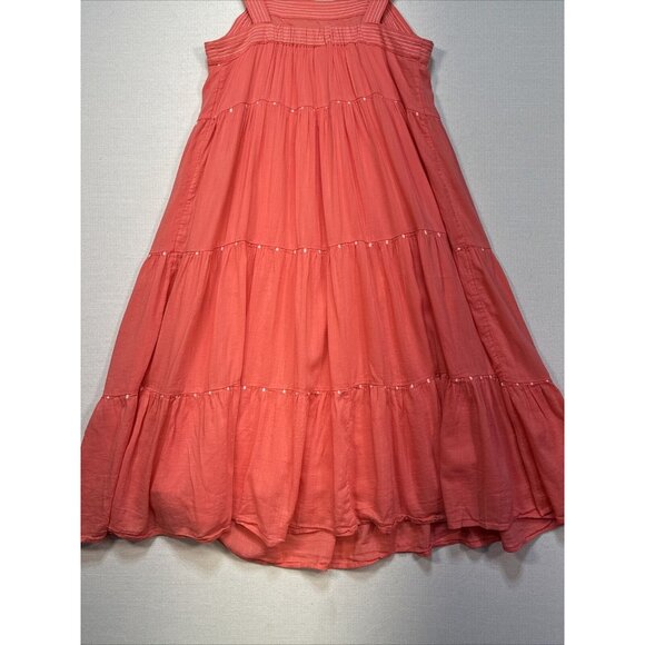 Old Navy Womens Tiered Sundress Size XS Coral Sleeveless Lined - Picture 10 of 12